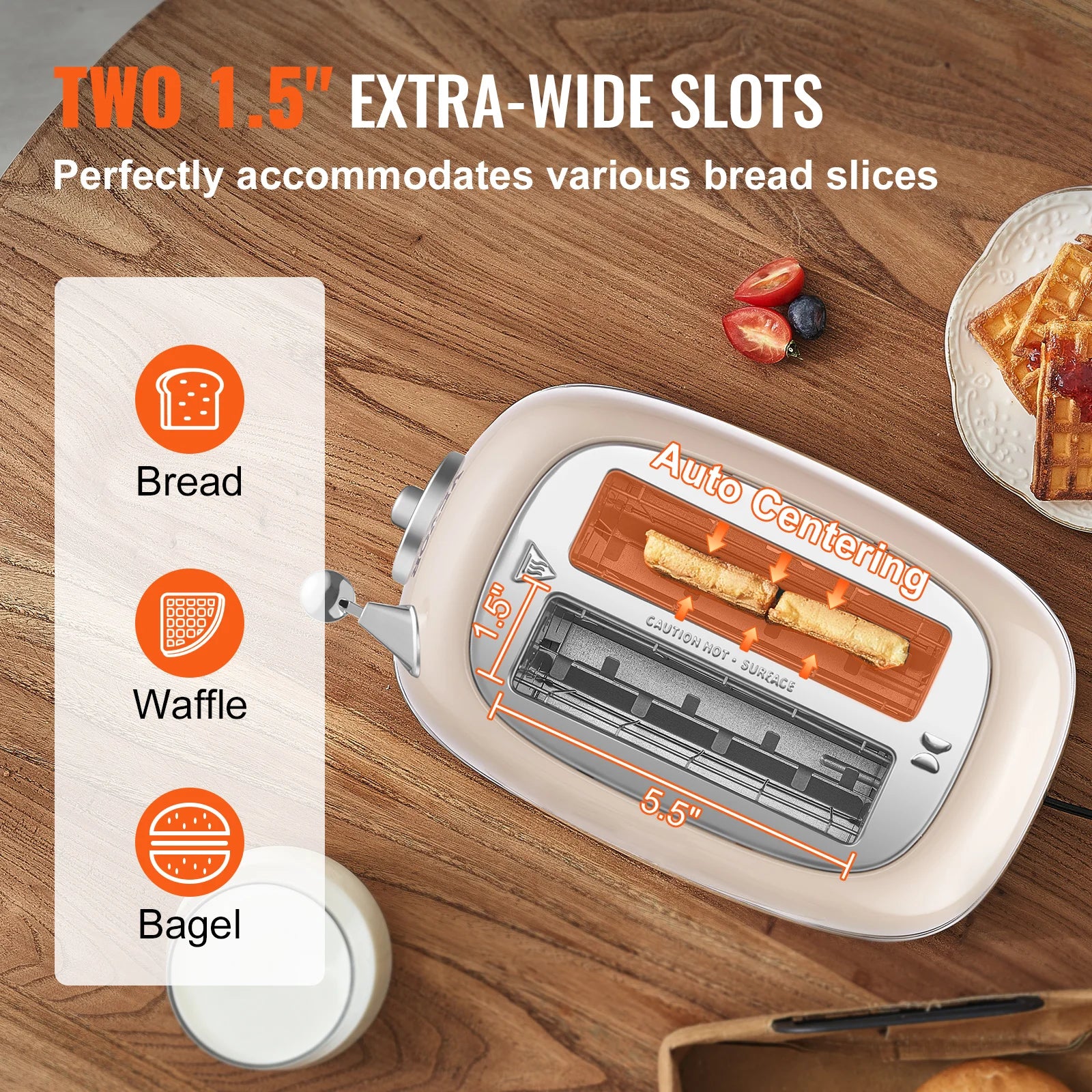 VEVOR Stainless Steel Toaster