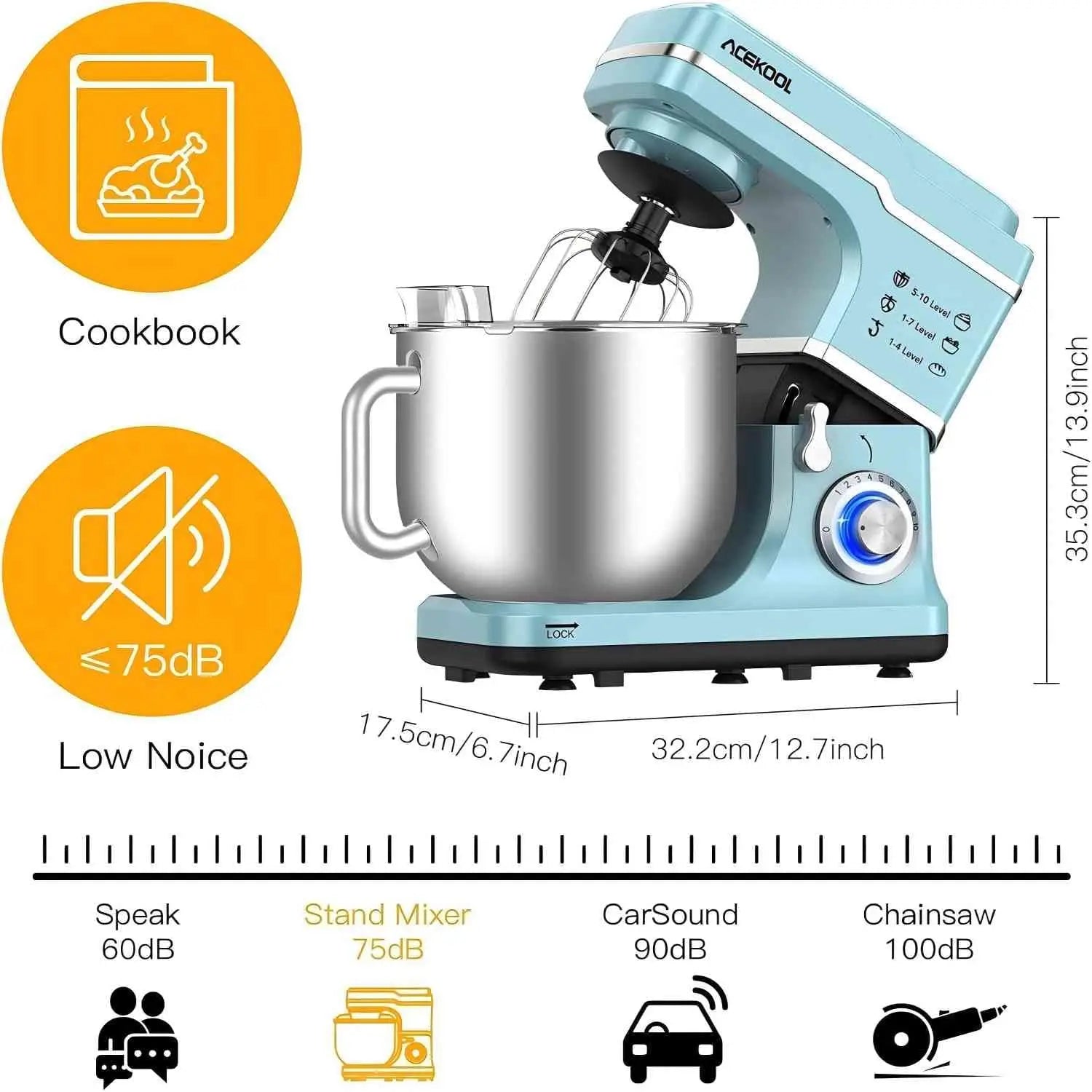 Stand Mixer – 7.5QT Bowl with Handle