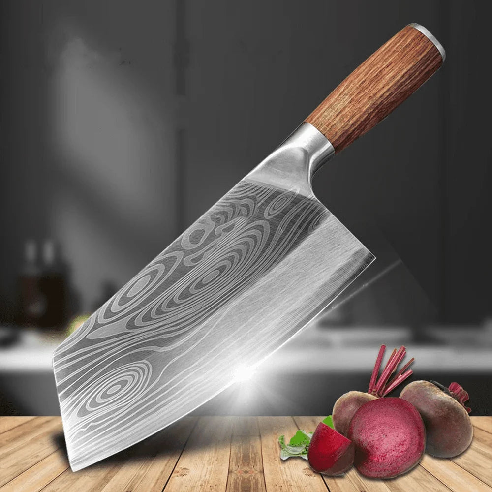 Damascus Kitchen Knife Cleaver
