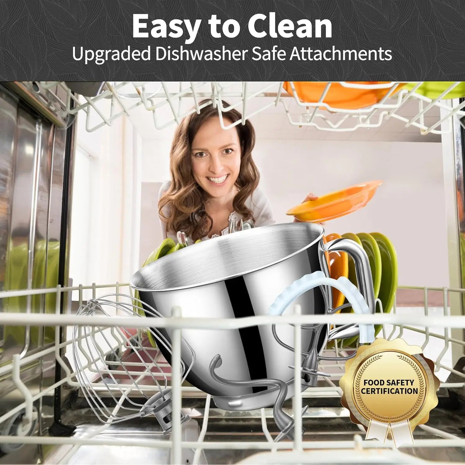 Stand Mixer – 6QT, 600W Tilt-Head Dough Mixer