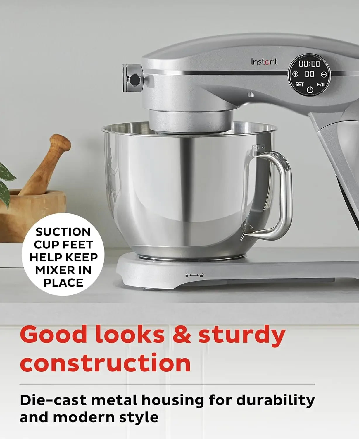Stand Mixer Pro – 600W, 10-Speed Electric Mixer with Digital Interface