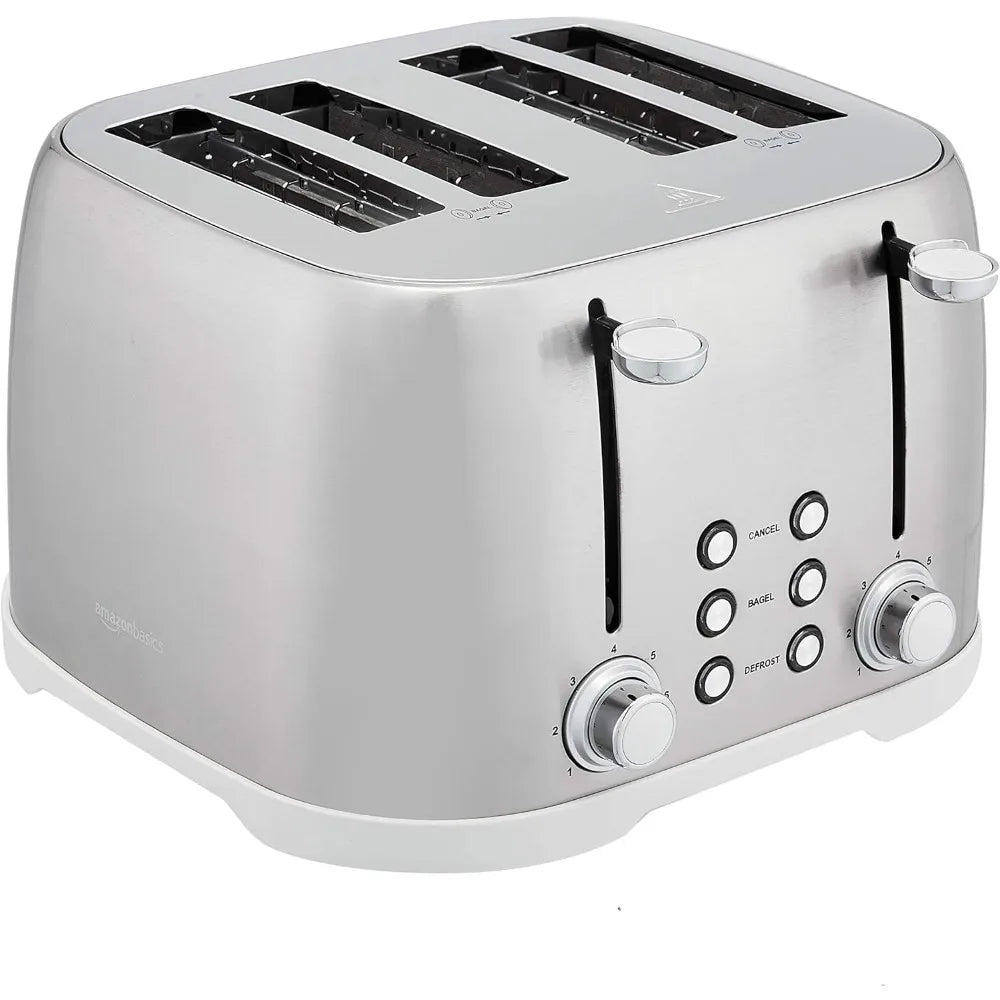 4-Slot Black Toaster – Bread Toast Machine for Kitchen & Home