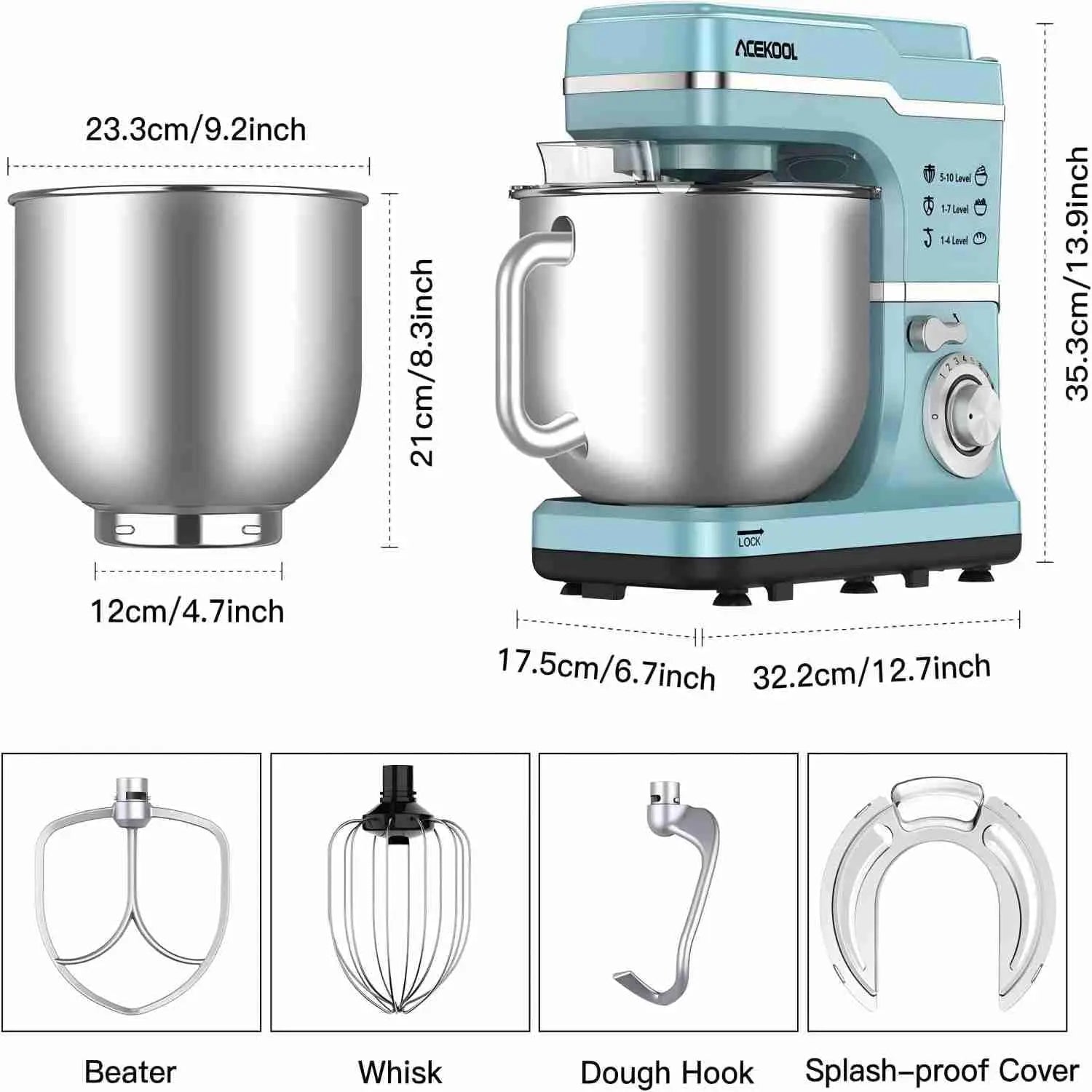 Stand Mixer – 7.5QT Bowl with Handle