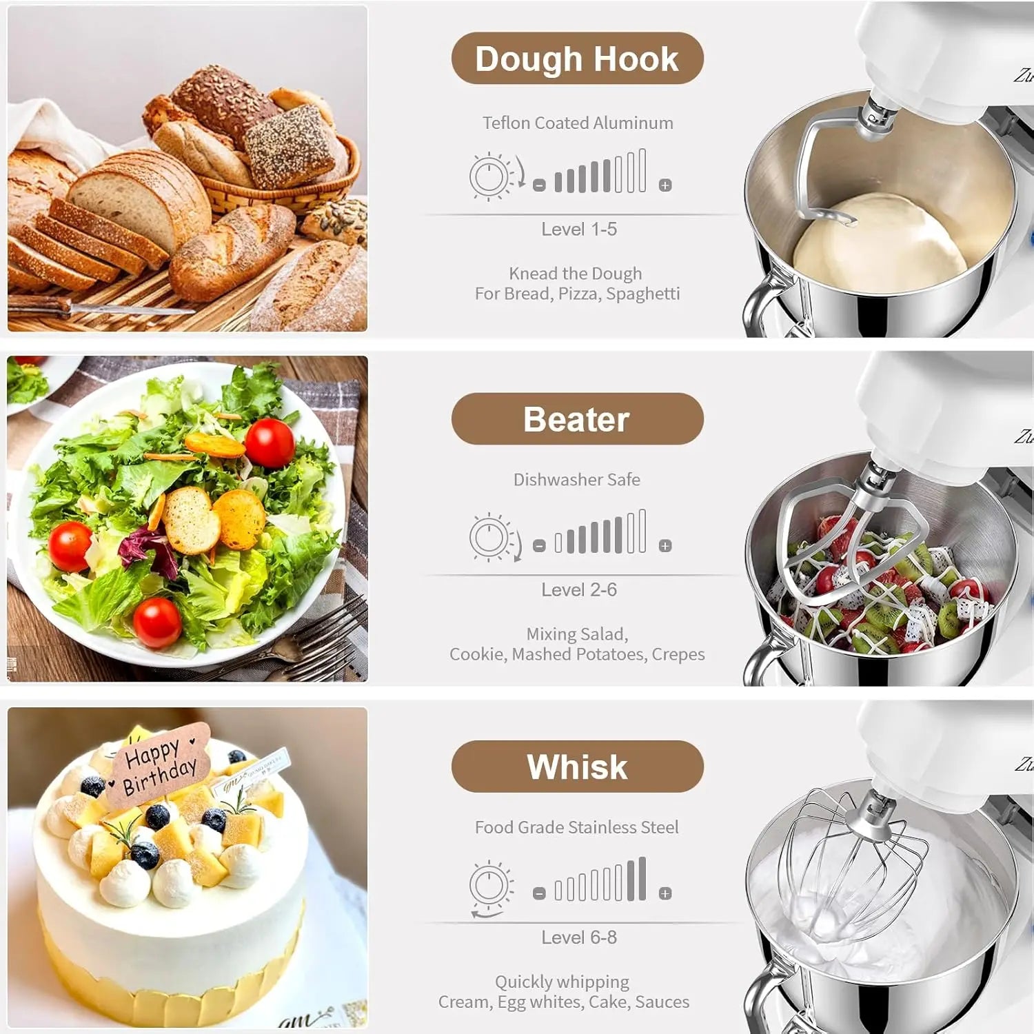 Stand Mixer – 4.8QT Kitchen Electric Mixer