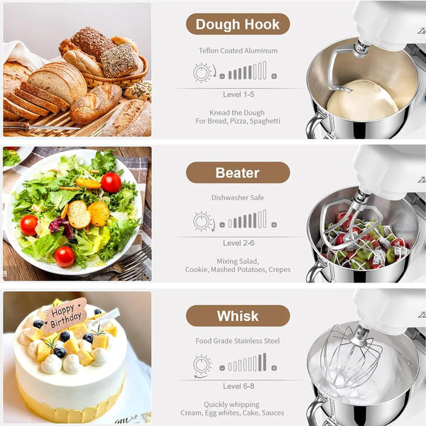 Stand Mixer – 4.8QT Kitchen Electric Mixer