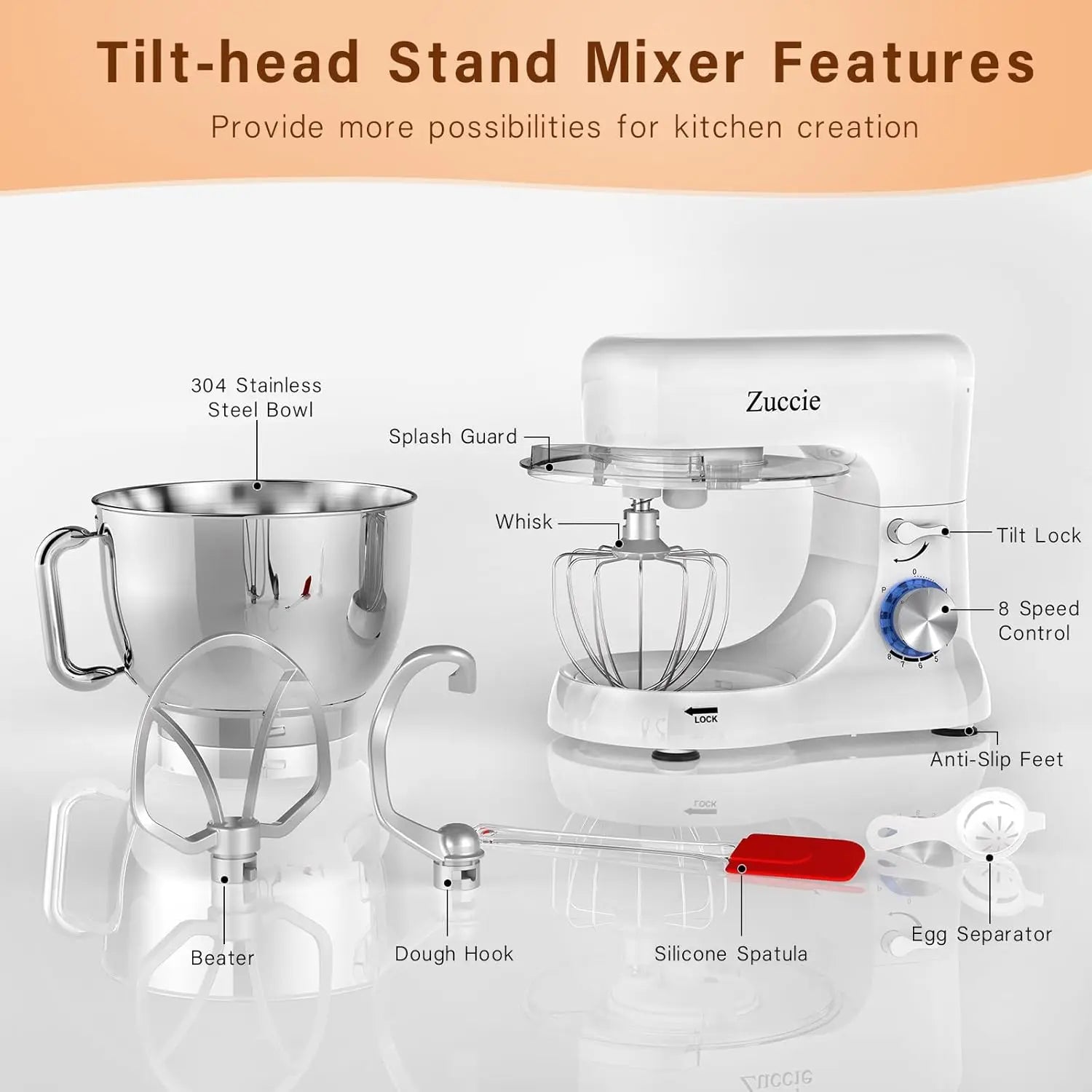 Stand Mixer – 4.8QT Kitchen Electric Mixer