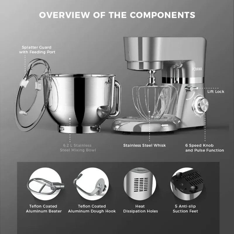 660W Electric Tilt-Head Mixer