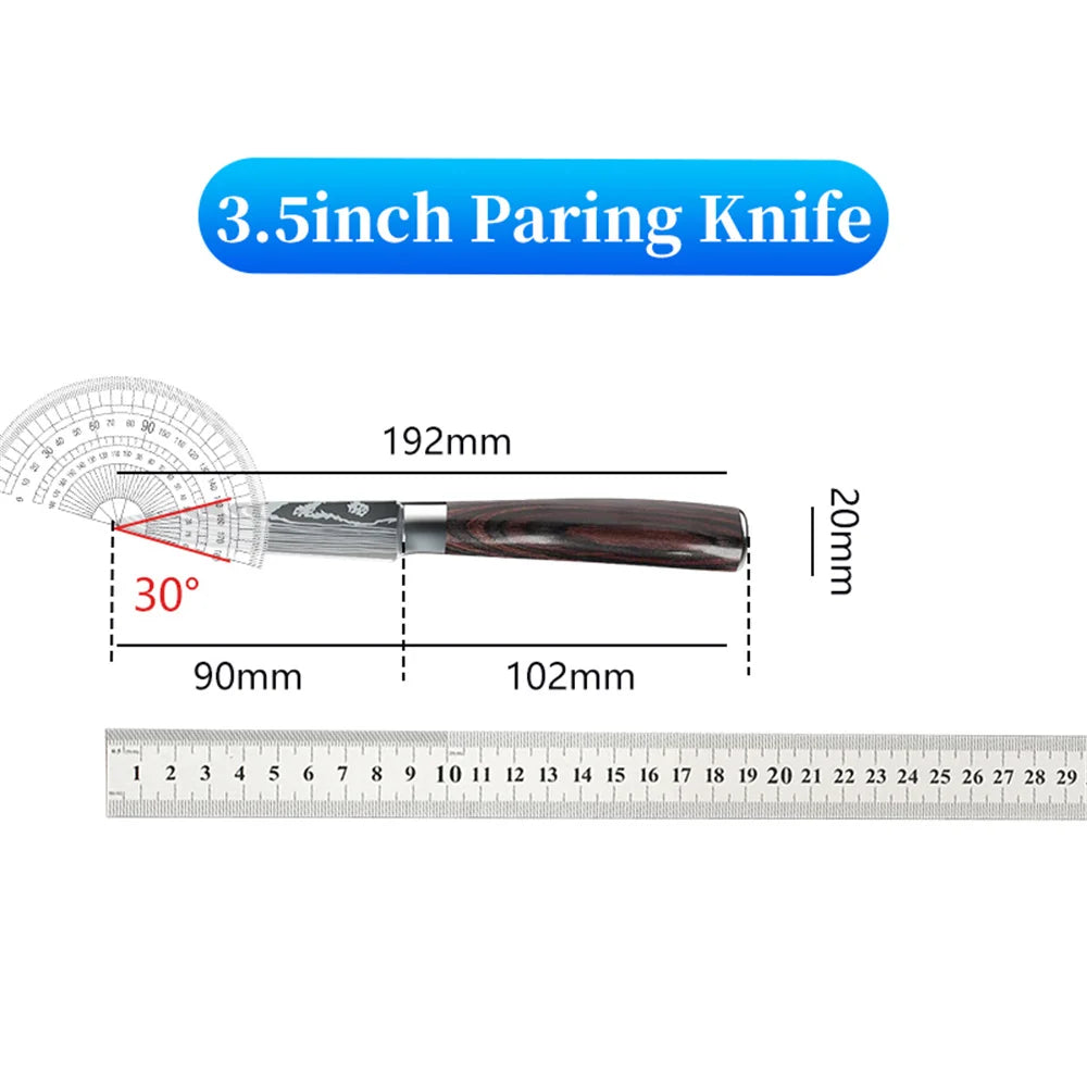 Professional 3.5" Paring Knife – High Carbon Stainless Steel