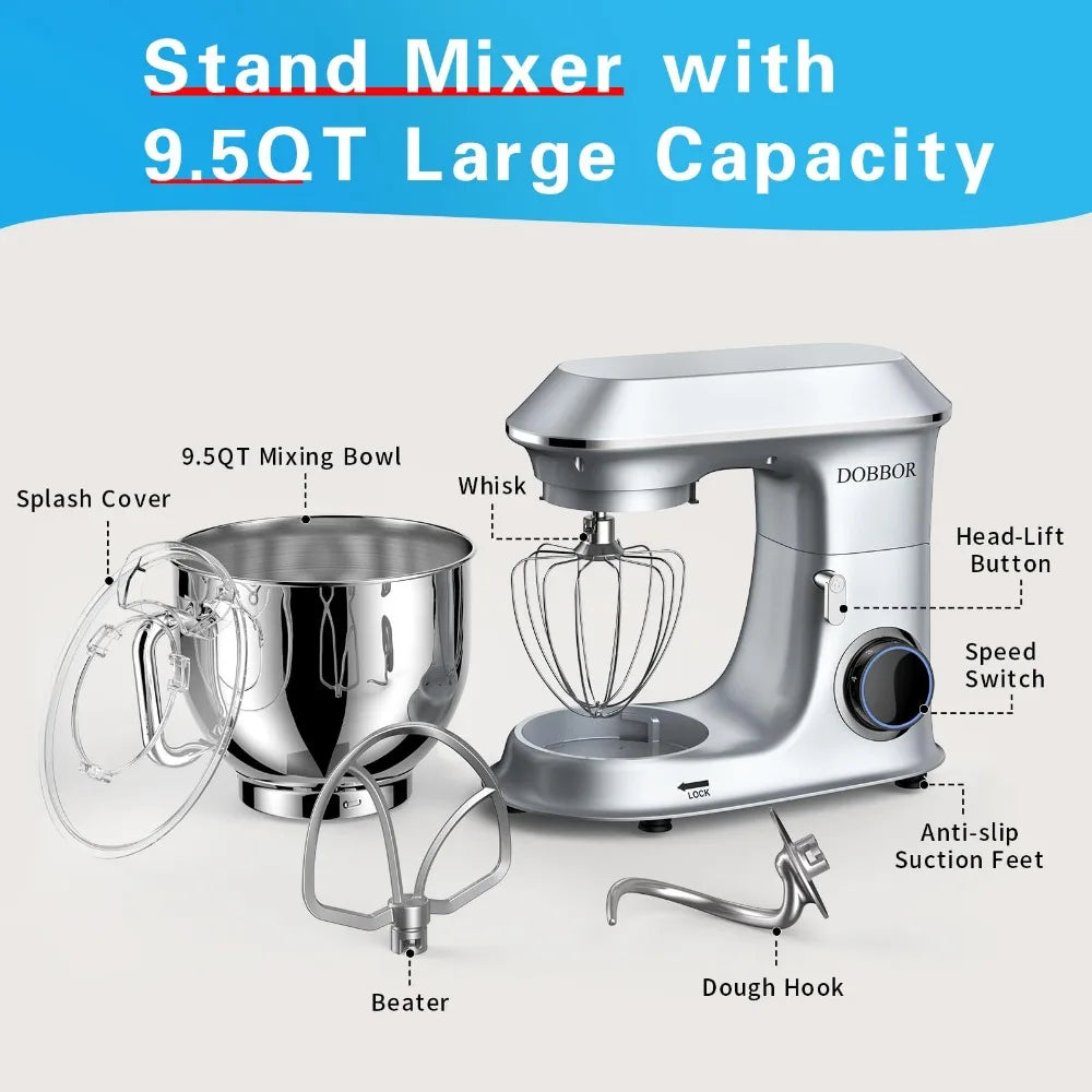 Electric Stand Mixer – 9.5QT, 660W, 7 Speed