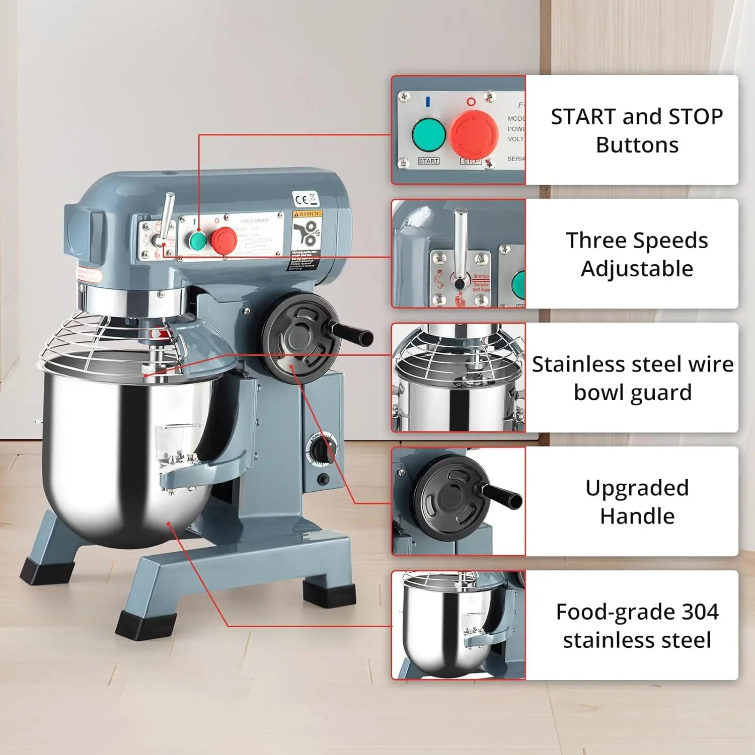 15QT Commercial Stand Mixer