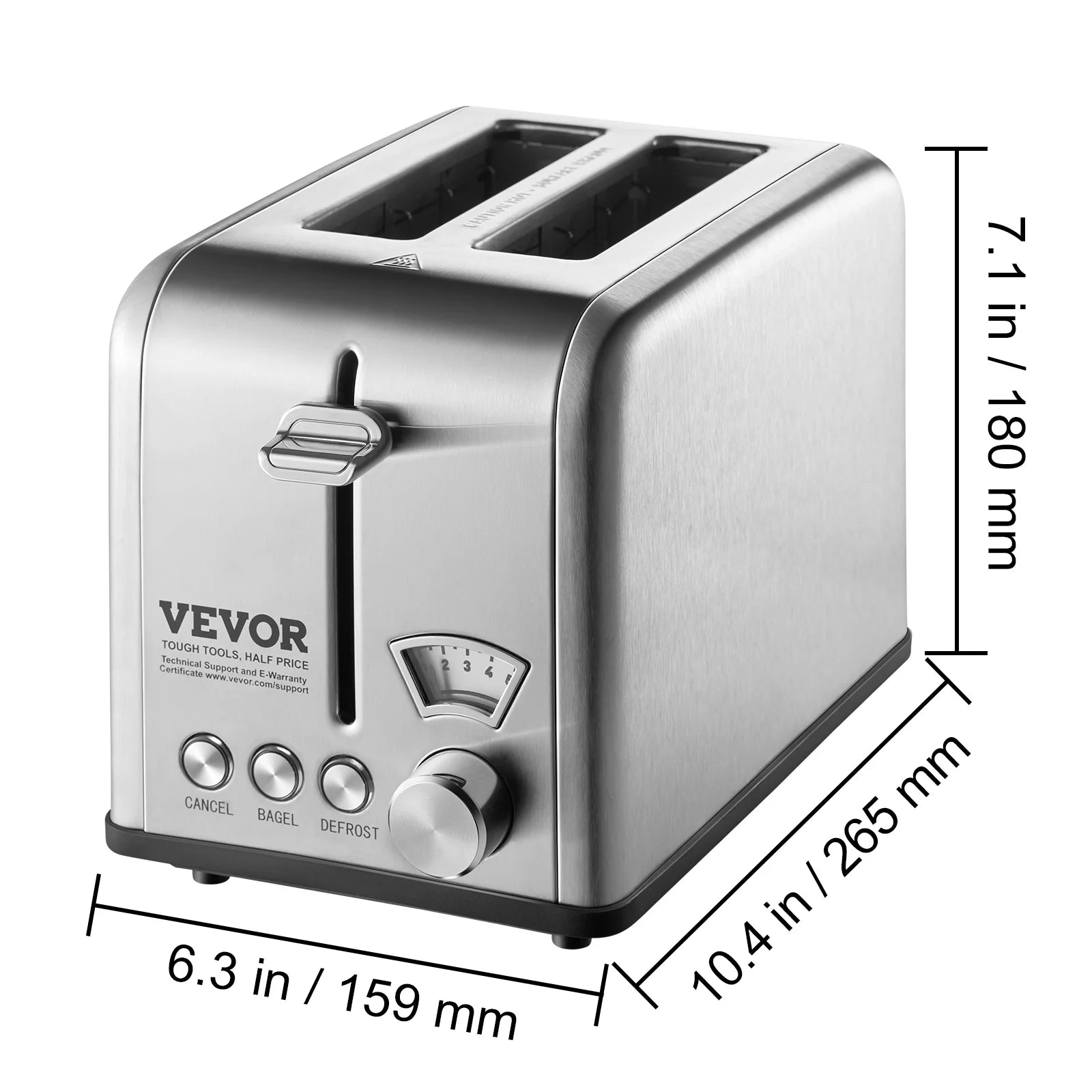 VEVOR Stainless Steel Toaster