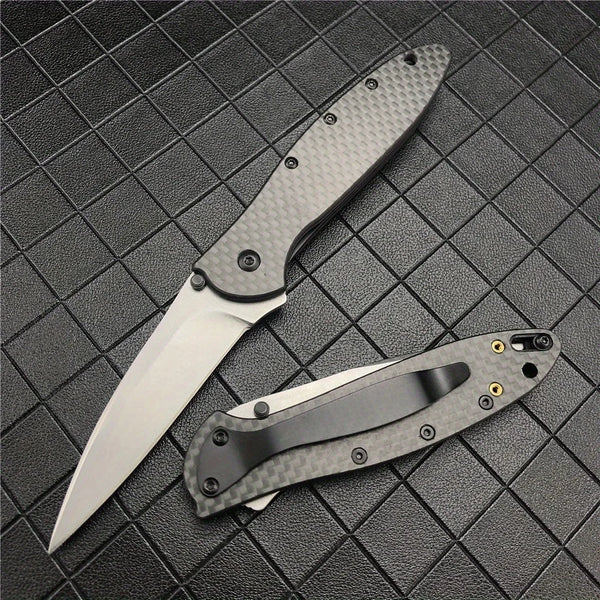 1660 Folding Pocket Knife – Carbon Fiber G10, EDC Survival Tool