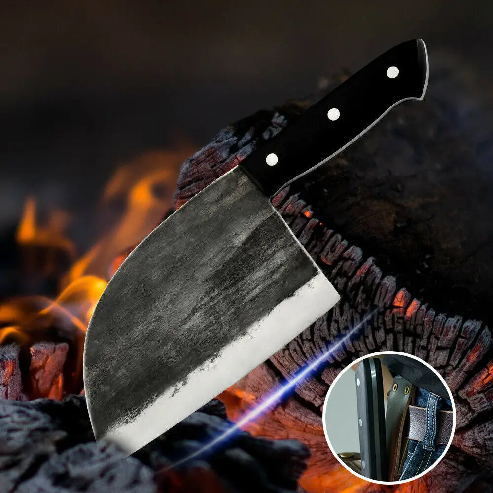 Forged Bone Hammer Butcher Knife