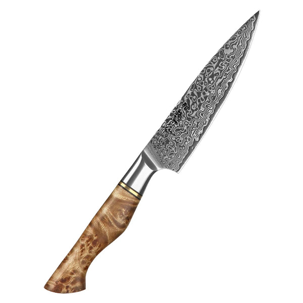 HEZHEN 5" Utility Knife – 67-Layer Damascus Super Steel