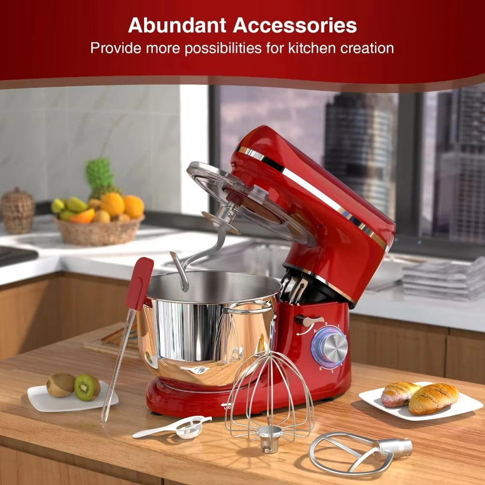 Stand Mixer – 6.5QT, 660W, 6-Speed Tilt-Head