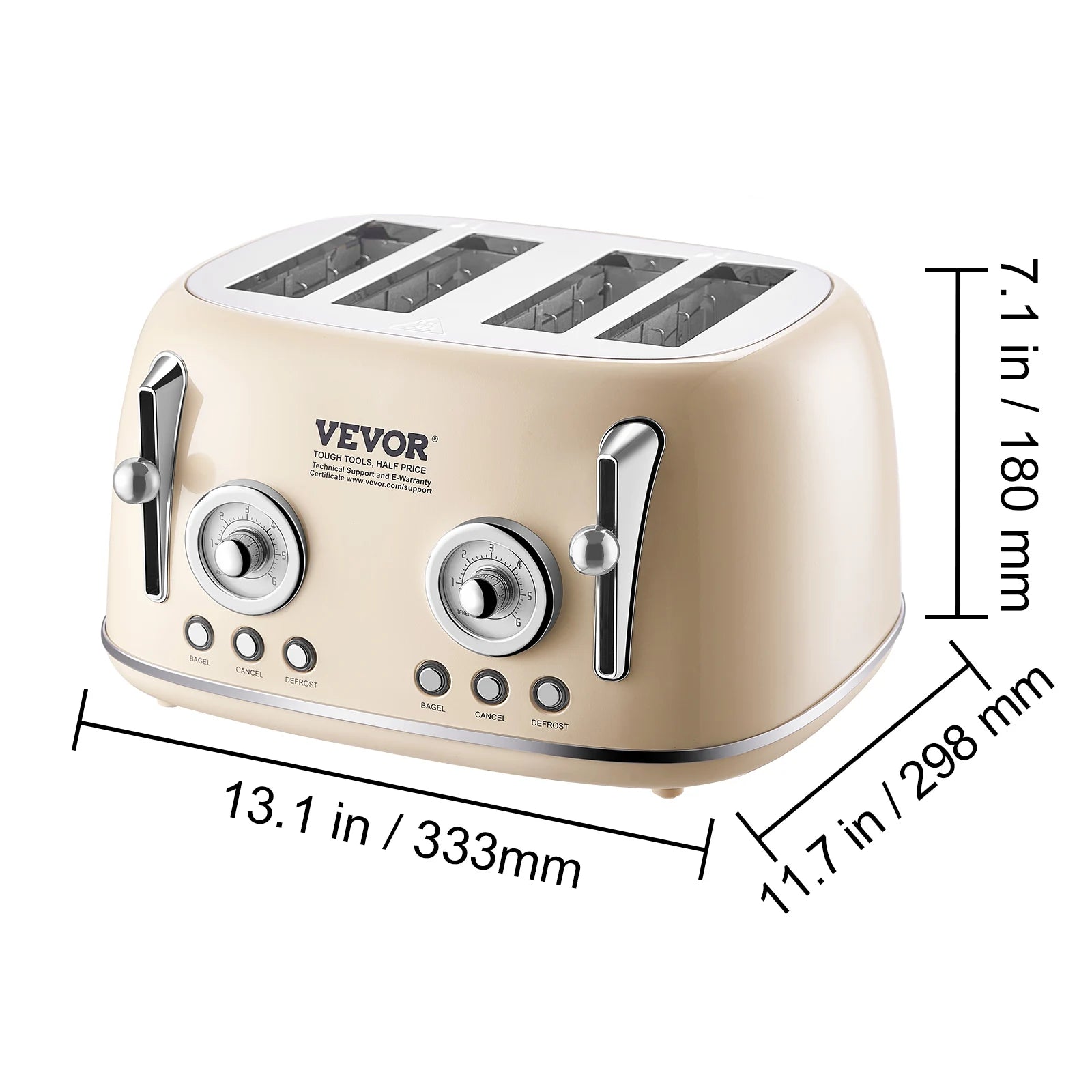 VEVOR Stainless Steel Toaster