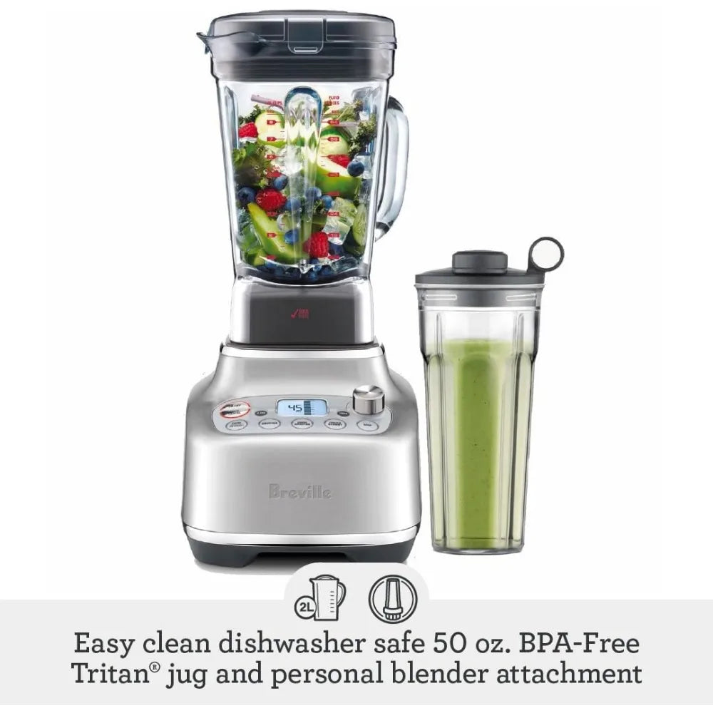 Brushed Stainless Steel, High-Performance Blender