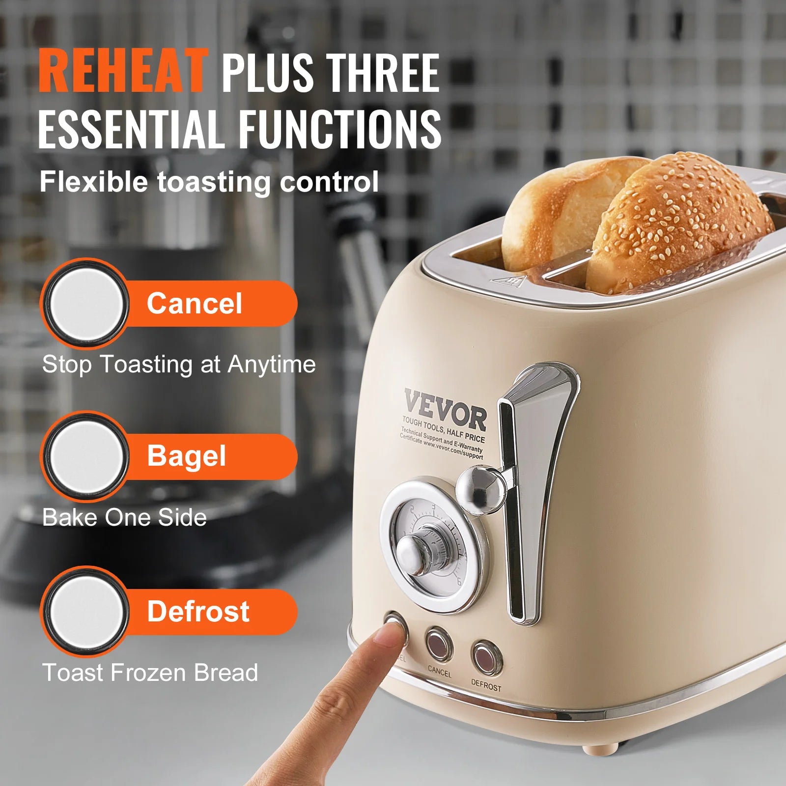 VEVOR Stainless Steel Toaster