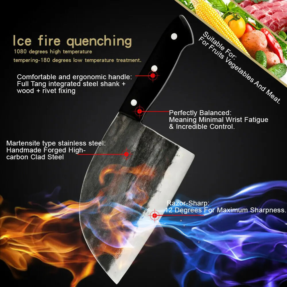 Forged Bone Hammer Butcher Knife