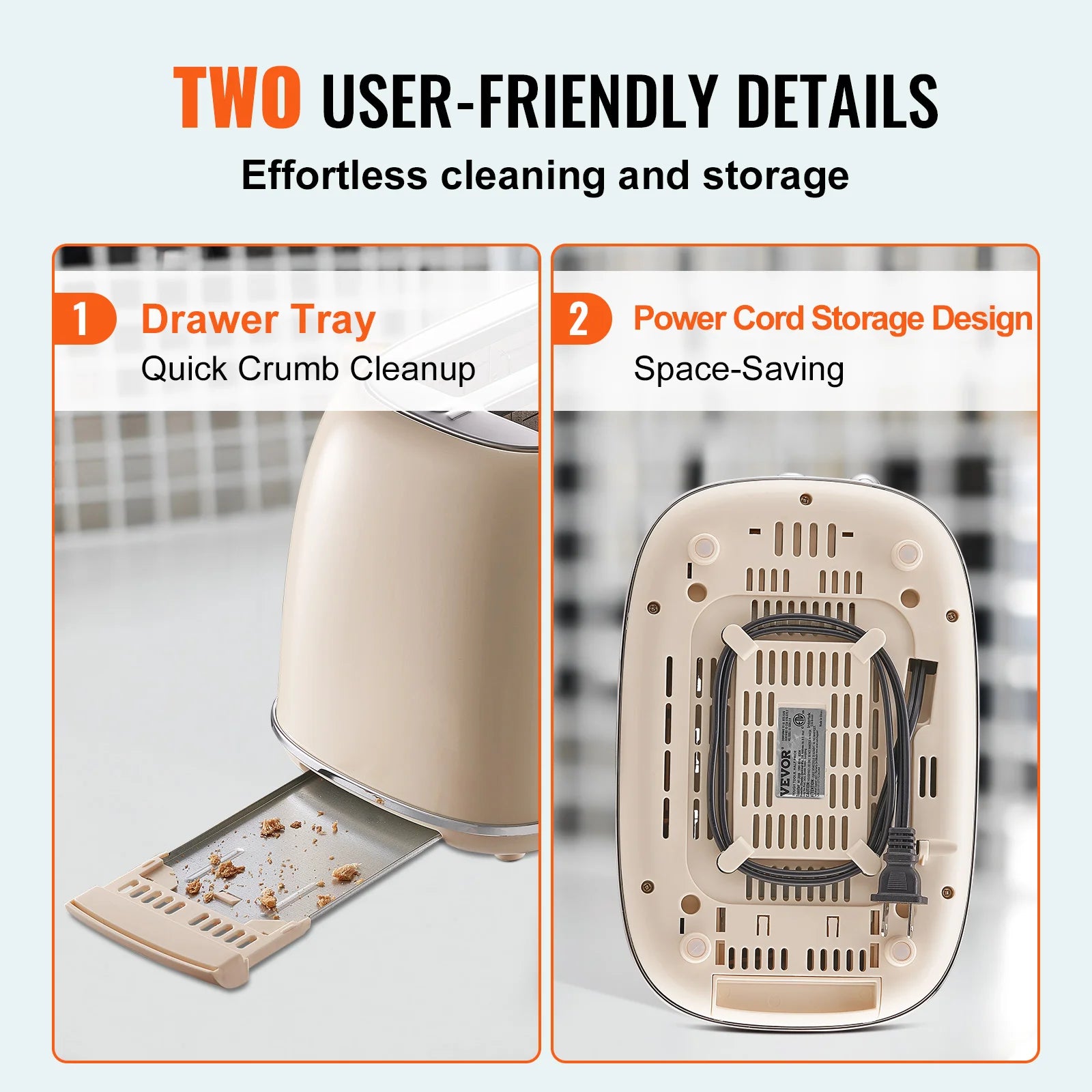 VEVOR Stainless Steel Toaster