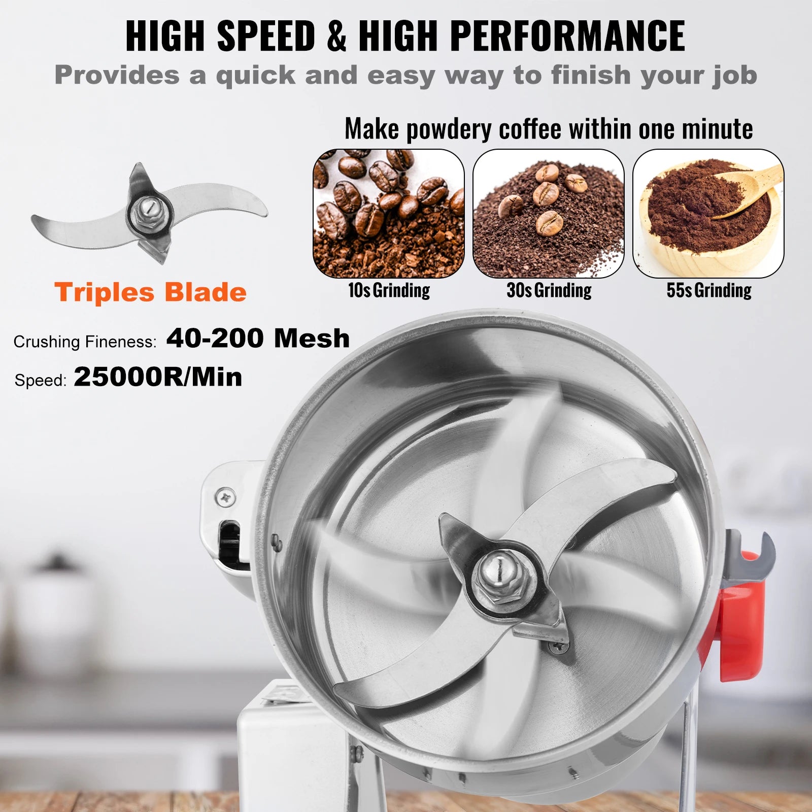 VEVOR 700g Electric Grain Mill Grinder